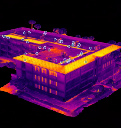 3D thermal image showing roof defects in Florida for the Milestone Inspections